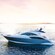 A yacht near a coastline